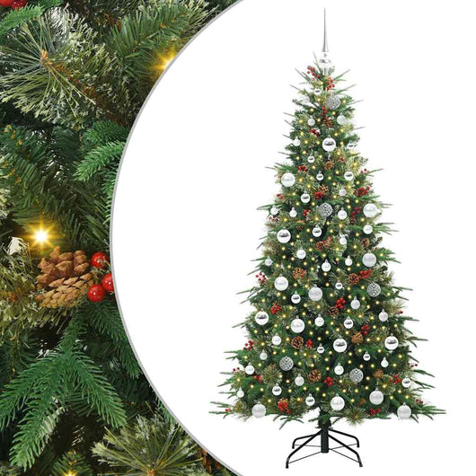 Albero di Natale Artificiale con Rami Pieghevoli Verde 180 cm 3397424