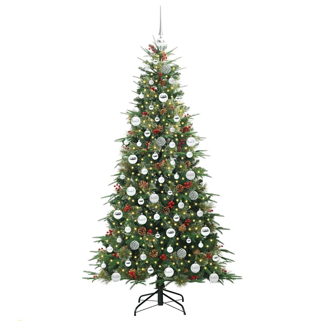 Albero di Natale Artificiale con Rami Pieghevoli Verde 180 cm 3397424