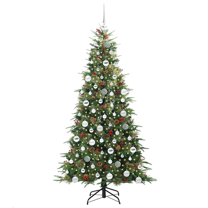 Albero di Natale Artificiale con Rami Pieghevoli Verde 180 cm 3397424