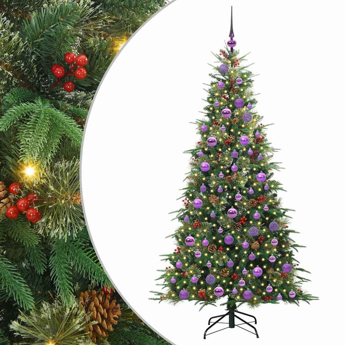 Albero di Natale Artificiale con Rami Pieghevoli Verde 180 cm 3397425