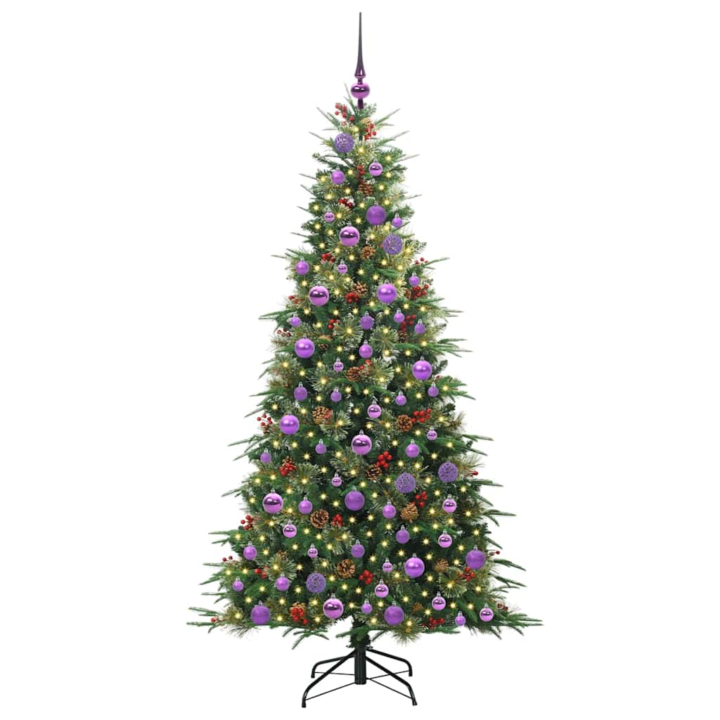 Albero di Natale Artificiale con Rami Pieghevoli Verde 180 cm 3397425