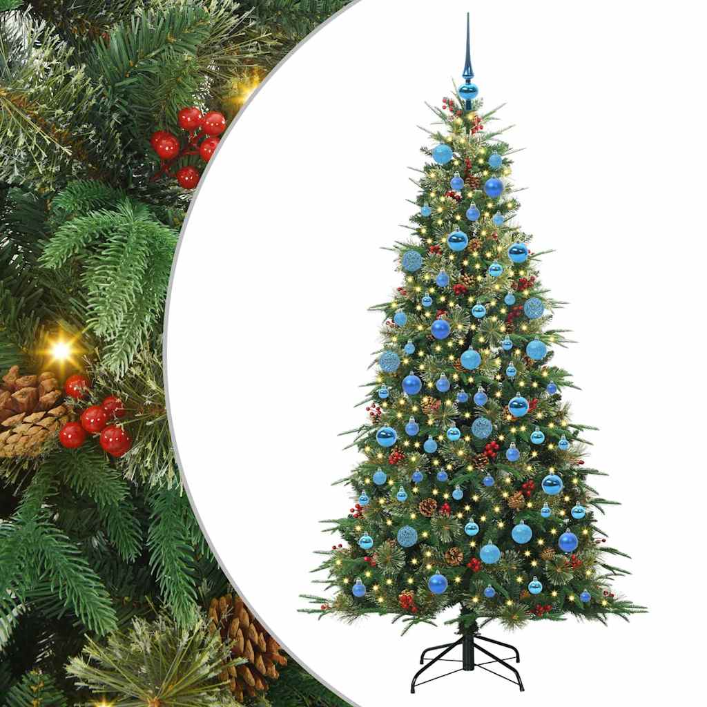 Albero di Natale Artificiale-Albero Natalizio con Rami Pieghevoli Verde 180 cm 298496