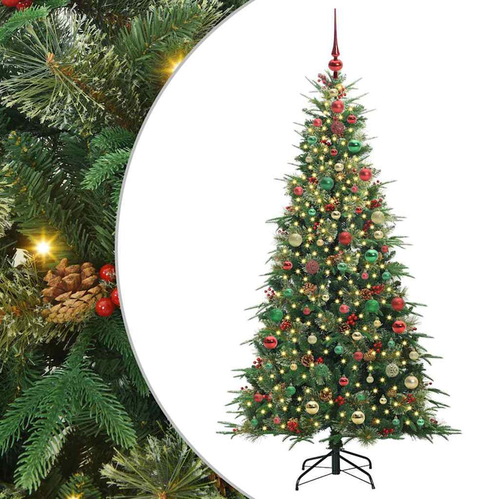 Albero di Natale Artificiale con Rami Pieghevoli Verde 180 cm 3397427