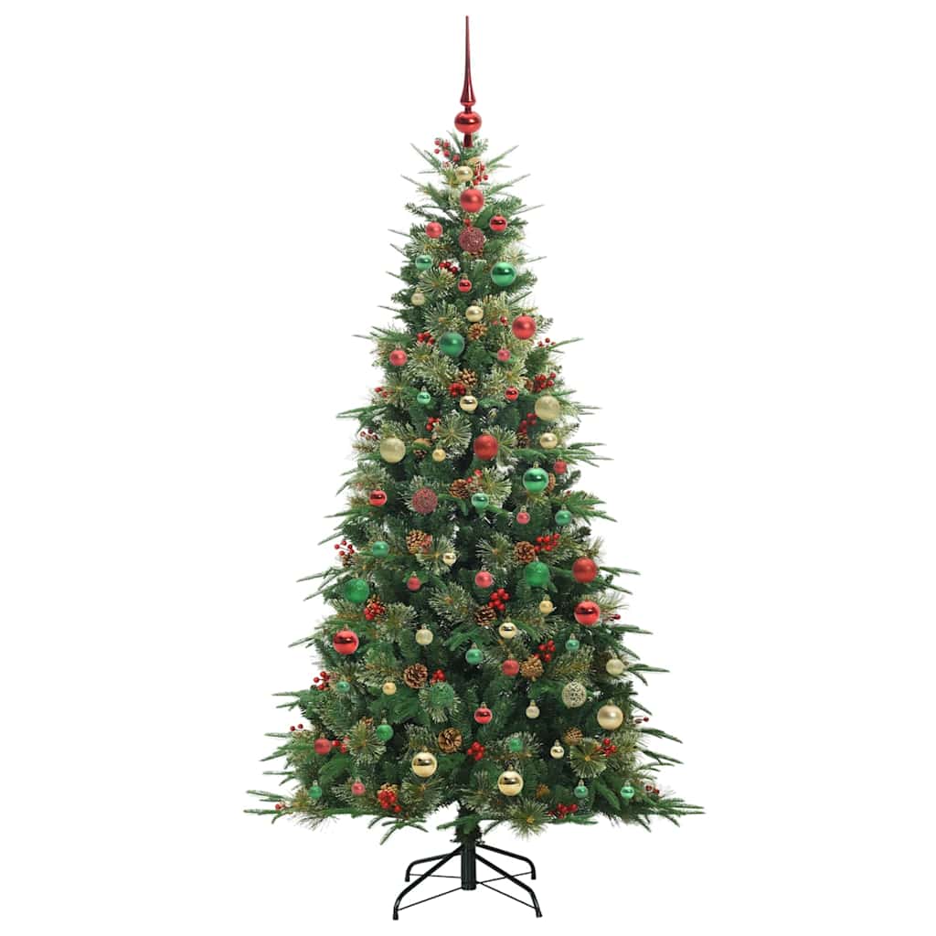 Albero di Natale Artificiale con Rami Pieghevoli Verde 180 cm 3397427