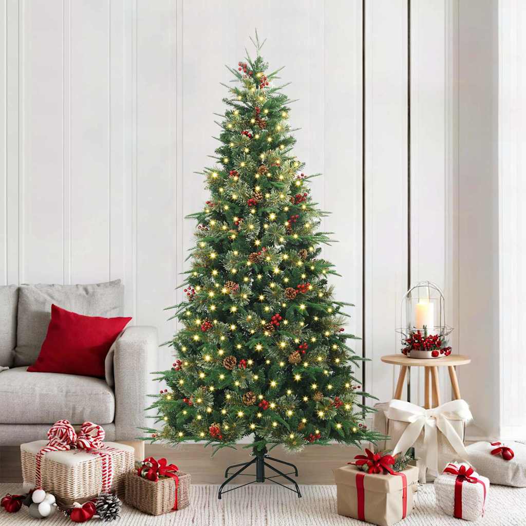 Albero di Natale Artificiale con Rami Pieghevoli Verde 210 cm 3397428