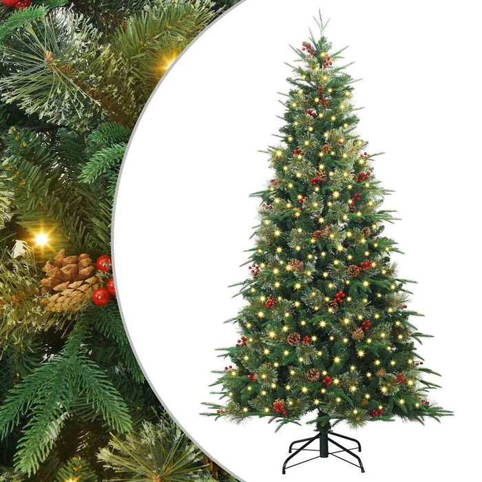 Albero di Natale Artificiale con Rami Pieghevoli Verde 210 cm 3397428