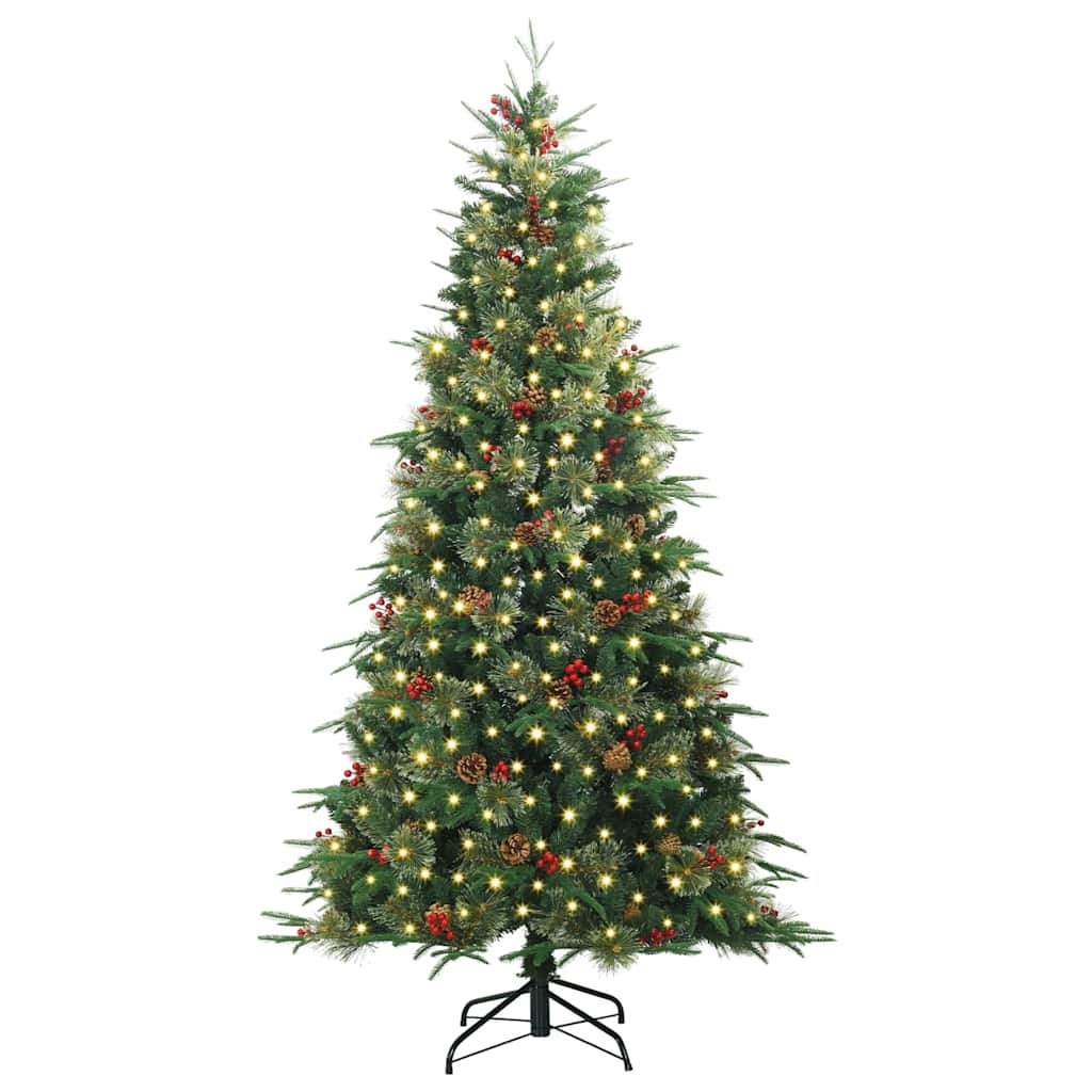 Albero di Natale Artificiale con Rami Pieghevoli Verde 210 cm 3397428