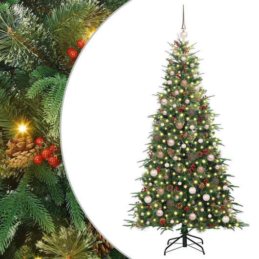 Albero di Natale Artificiale con Rami Pieghevoli Verde 210 cm 3397430