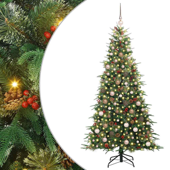 Albero di Natale Artificiale con Rami Pieghevoli Verde 210 cm 3397430