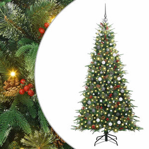 Albero di Natale Artificiale con Rami Pieghevoli Verde 210 cm 3397431