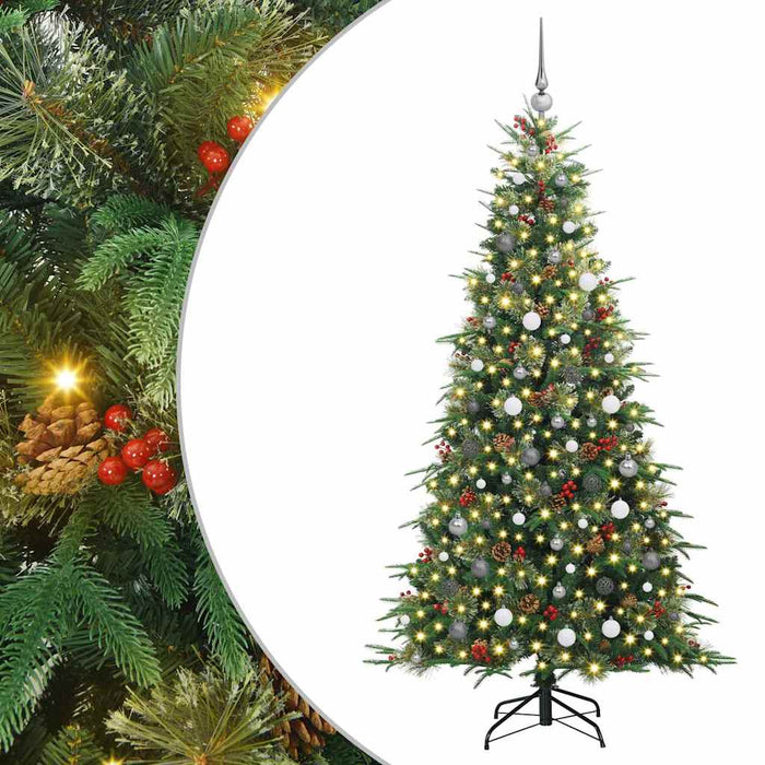 Albero di Natale Artificiale con Rami Pieghevoli Verde 210 cm 3397431