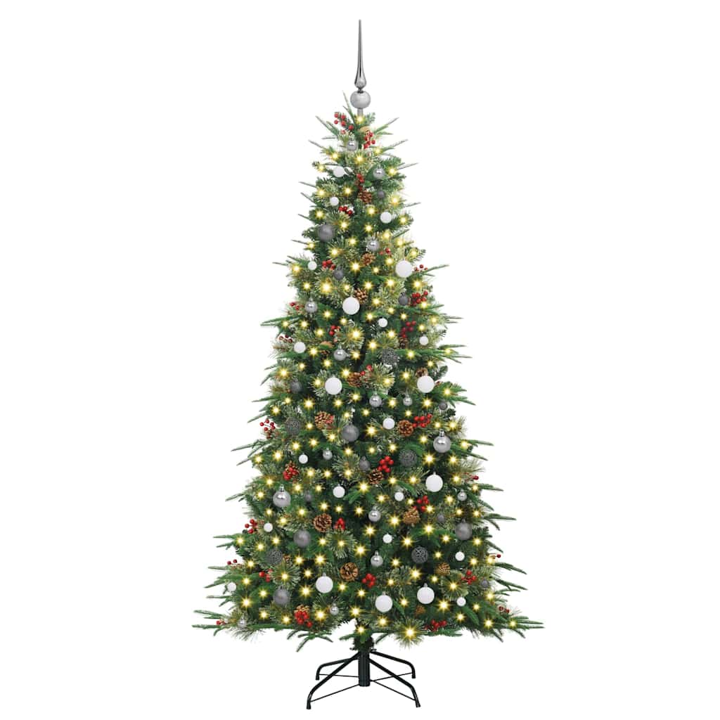 Albero di Natale Artificiale con Rami Pieghevoli Verde 210 cm 3397431