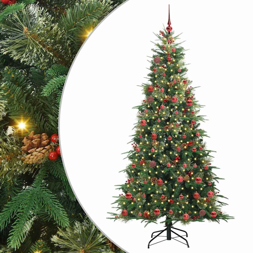 Albero di Natale Artificiale con Rami Pieghevoli Verde 210 cm 3397432