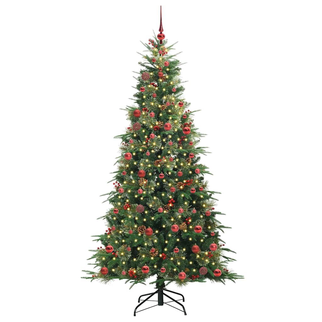 Albero di Natale Artificiale con Rami Pieghevoli Verde 210 cm 3397432