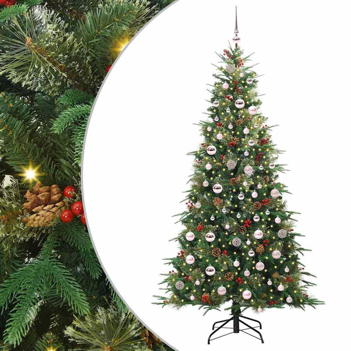 Albero di Natale Artificiale con Rami Pieghevoli Verde 210 cm 3397434