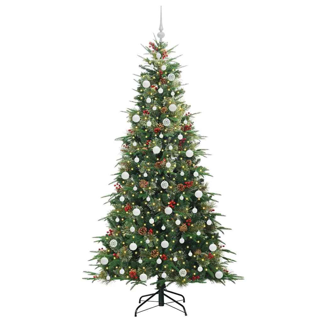 Albero di Natale Artificiale con Rami Pieghevoli Verde 210 cm 3397435