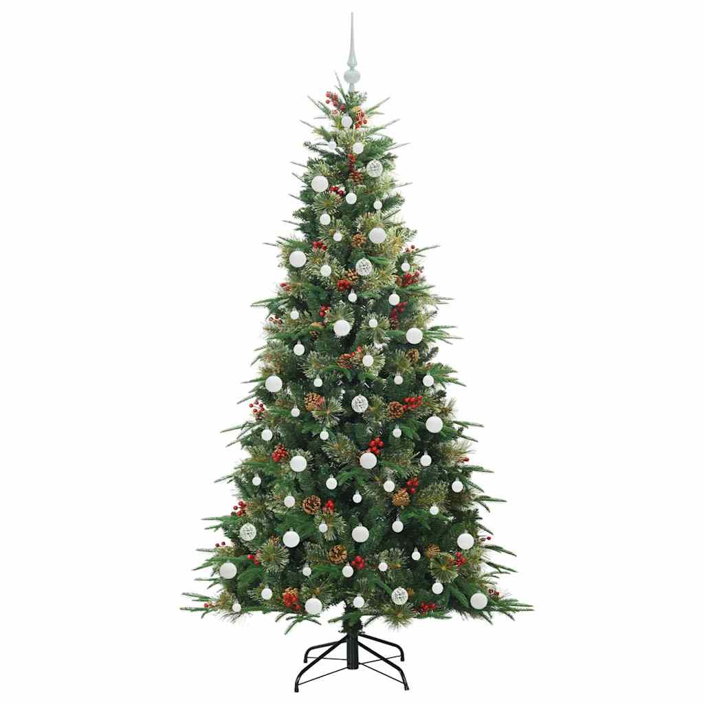 Albero di Natale Artificiale con Rami Pieghevoli Verde 210 cm 3397435
