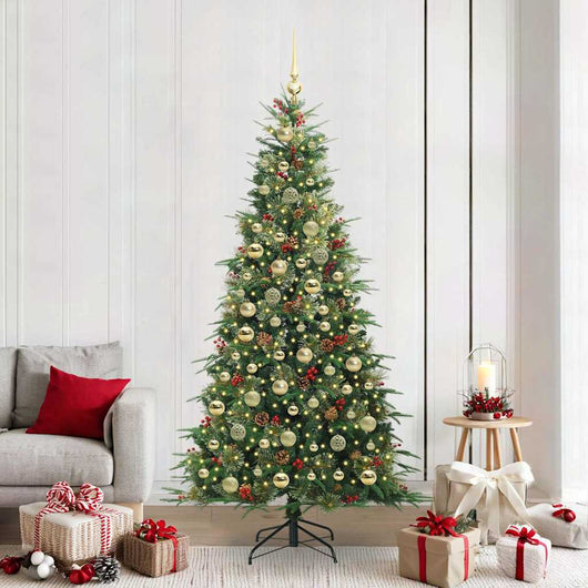 Albero di Natale Artificiale con Rami Pieghevoli Verde 210 cm 3397436