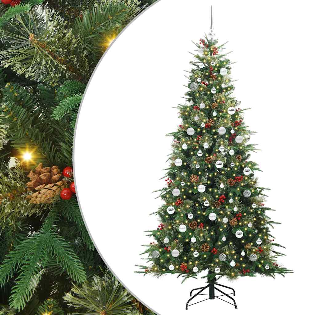 Albero di Natale Artificiale con Rami Pieghevoli Verde 210 cm 3397437