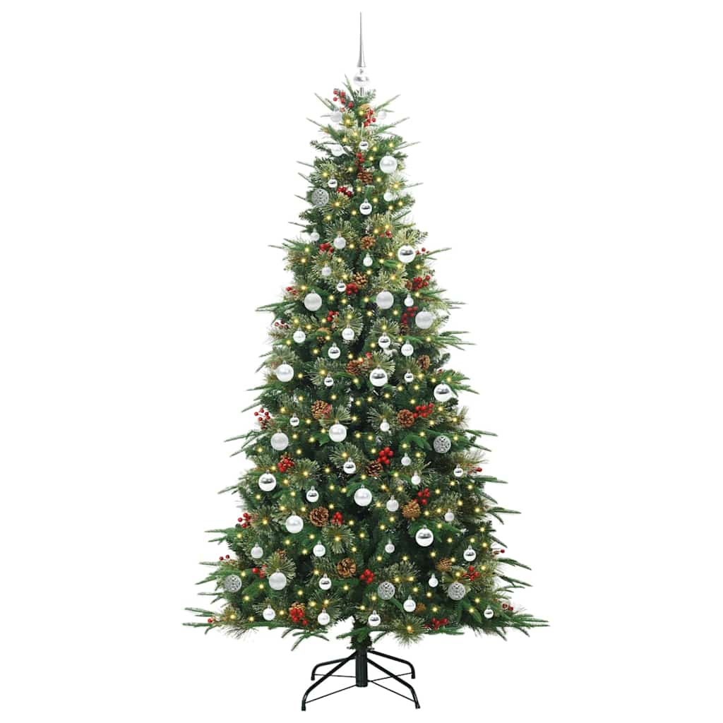 Albero di Natale Artificiale con Rami Pieghevoli Verde 210 cm 3397437
