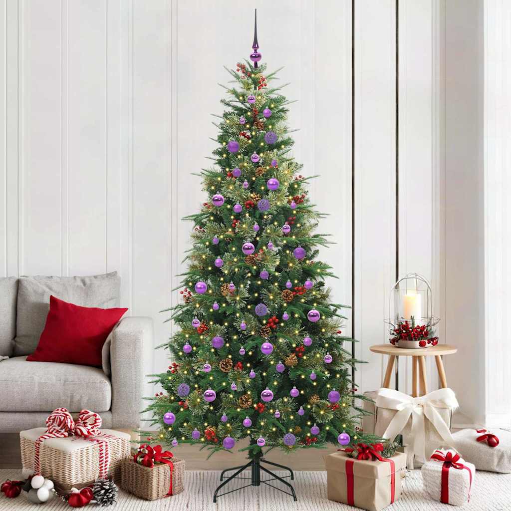 Albero di Natale Artificiale con Rami Pieghevoli Verde 210 cm 3397438