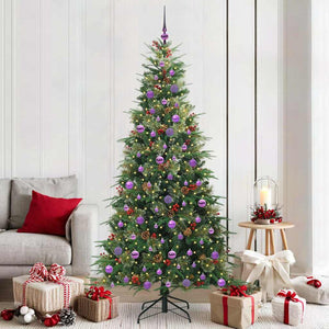 Albero di Natale Artificiale con Rami Pieghevoli Verde 210 cm 3397438