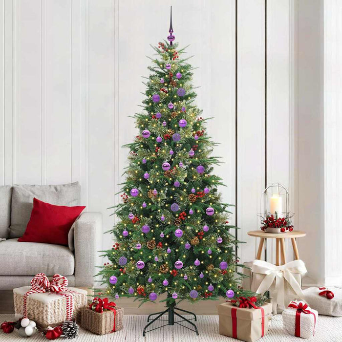 Albero di Natale Artificiale con Rami Pieghevoli Verde 210 cm 3397438