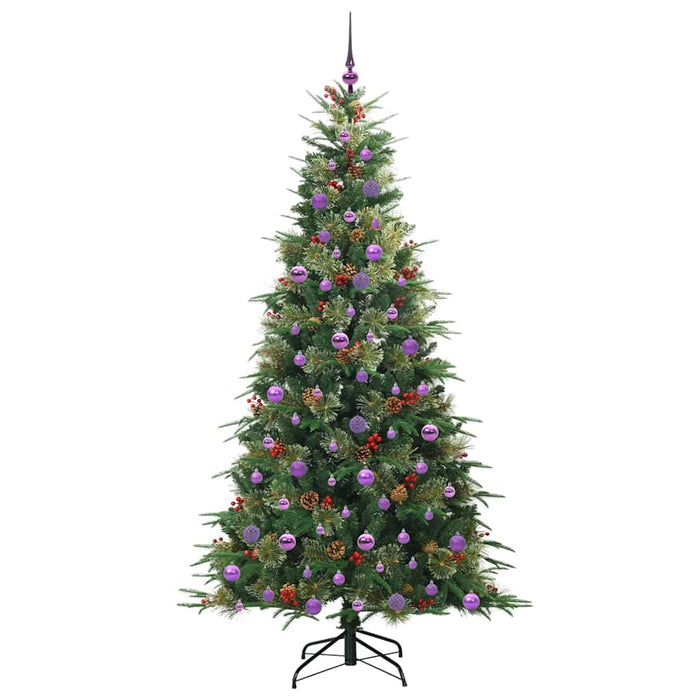 Albero di Natale Artificiale con Rami Pieghevoli Verde 210 cm 3397438