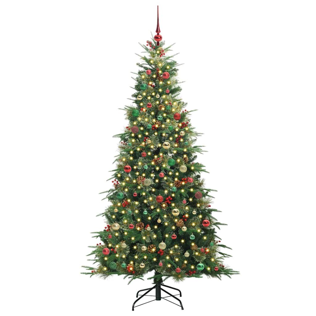 Albero di Natale Artificiale con Rami Pieghevoli Verde 210 cm 3397440