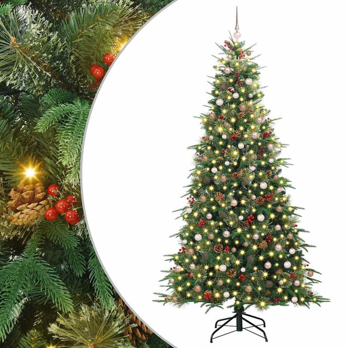 Albero di Natale Artificiale con Rami Pieghevoli Verde 240 cm 3397443