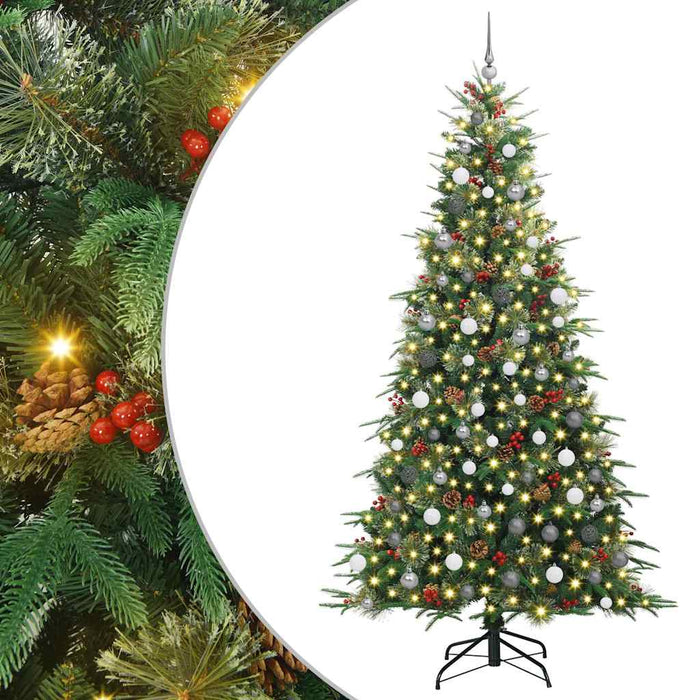 Albero di Natale Artificiale con Rami Pieghevoli Verde 240 cm 3397444