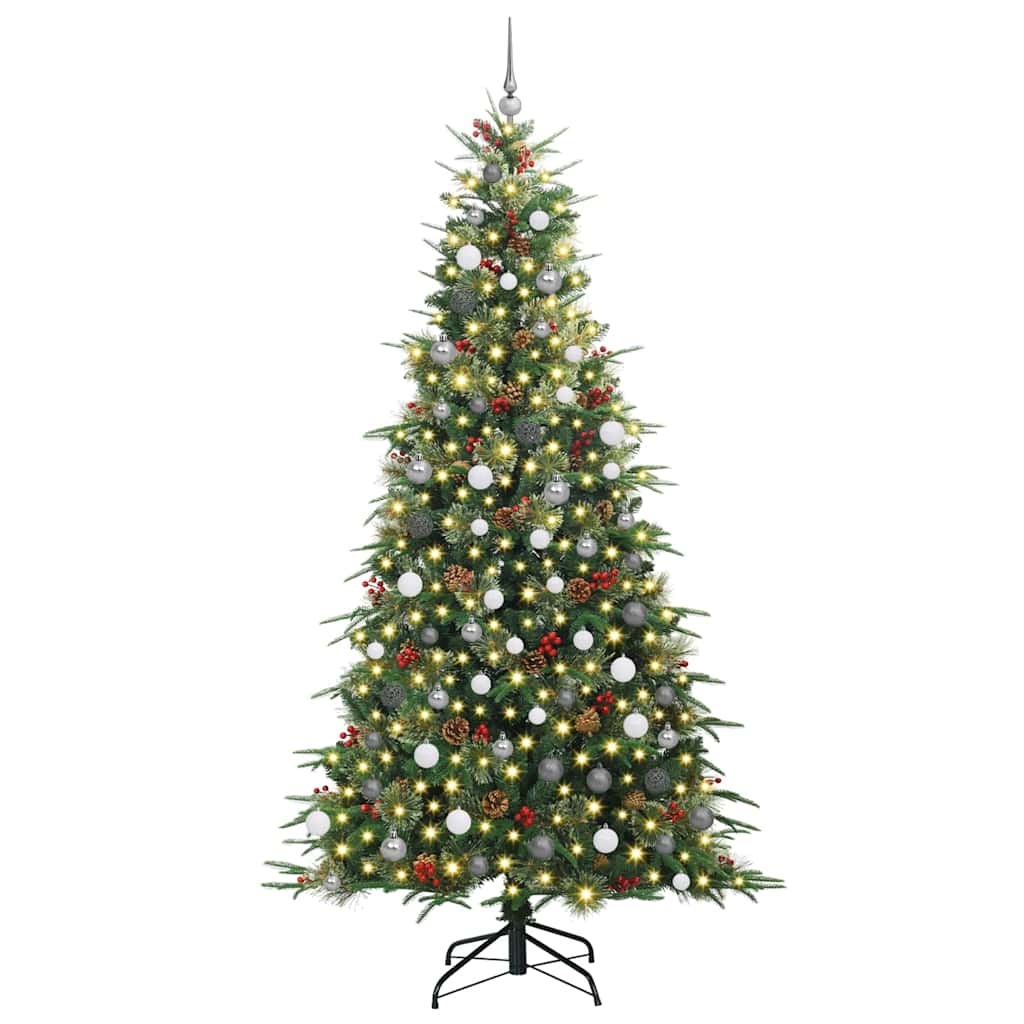 Albero di Natale Artificiale con Rami Pieghevoli Verde 240 cm 3397444