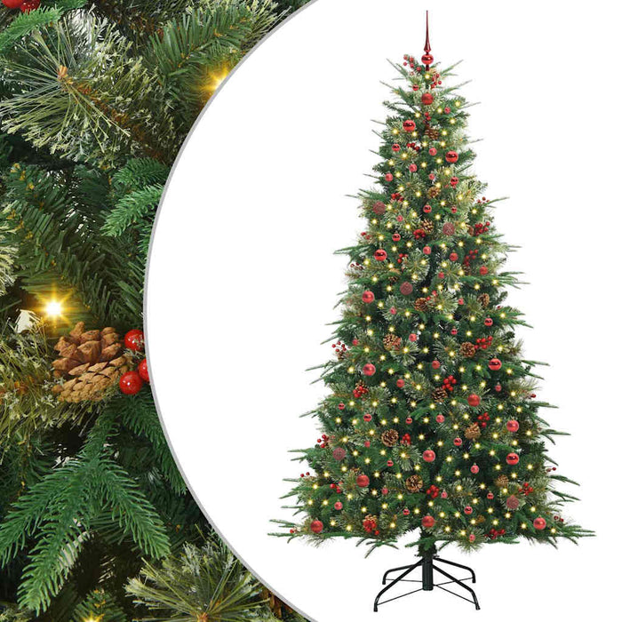Albero di Natale Artificiale con Rami Pieghevoli Verde 240 cm 3397445