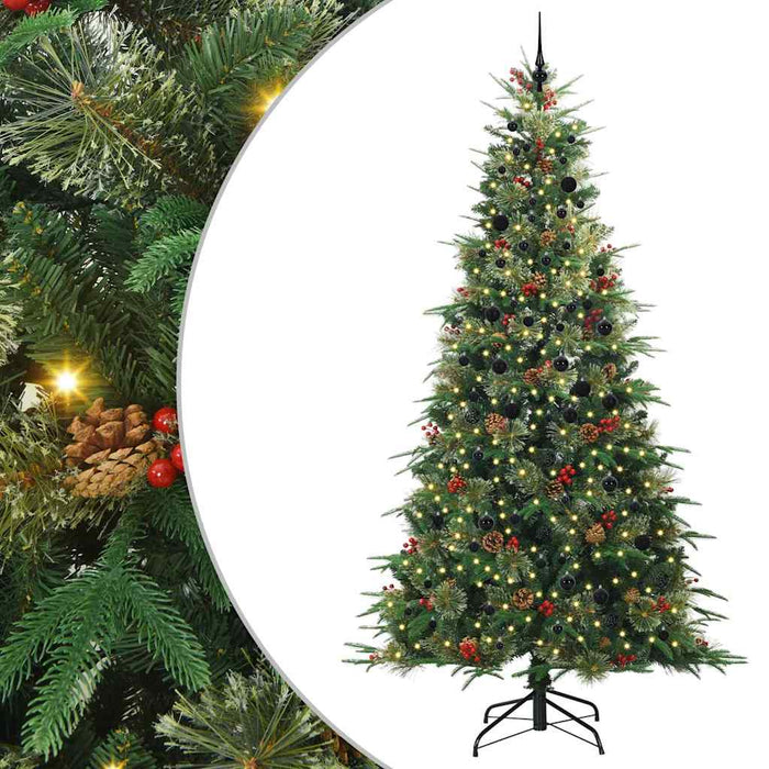Albero di Natale Artificiale con Rami Pieghevoli Verde 240 cm 3397446