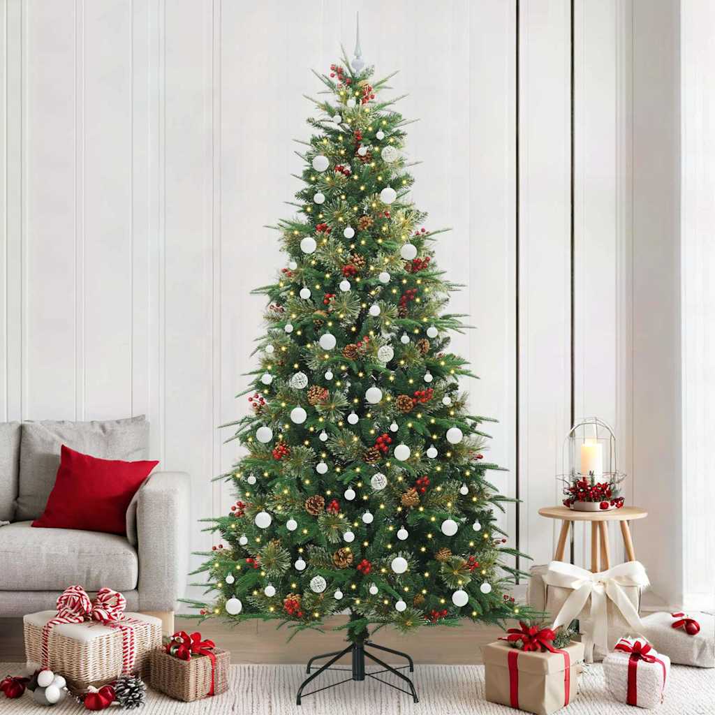 Albero di Natale Artificiale con Rami Pieghevoli Verde 240 cm 3397448