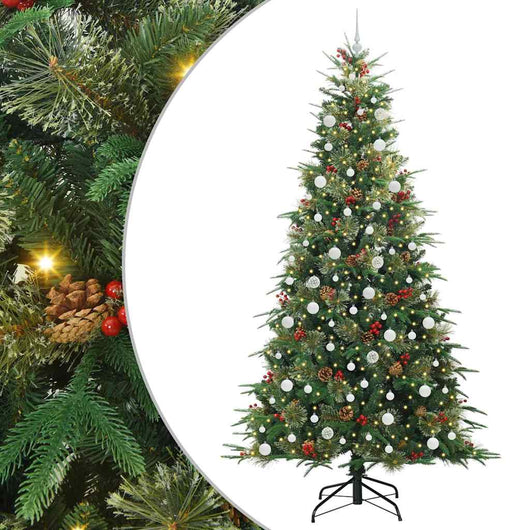 Albero di Natale Artificiale con Rami Pieghevoli Verde 240 cm 3397448