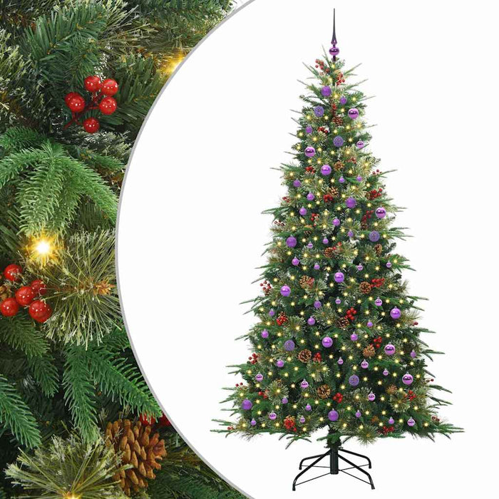 Albero di Natale Artificiale con Rami Pieghevoli Verde 240 cm 3397451
