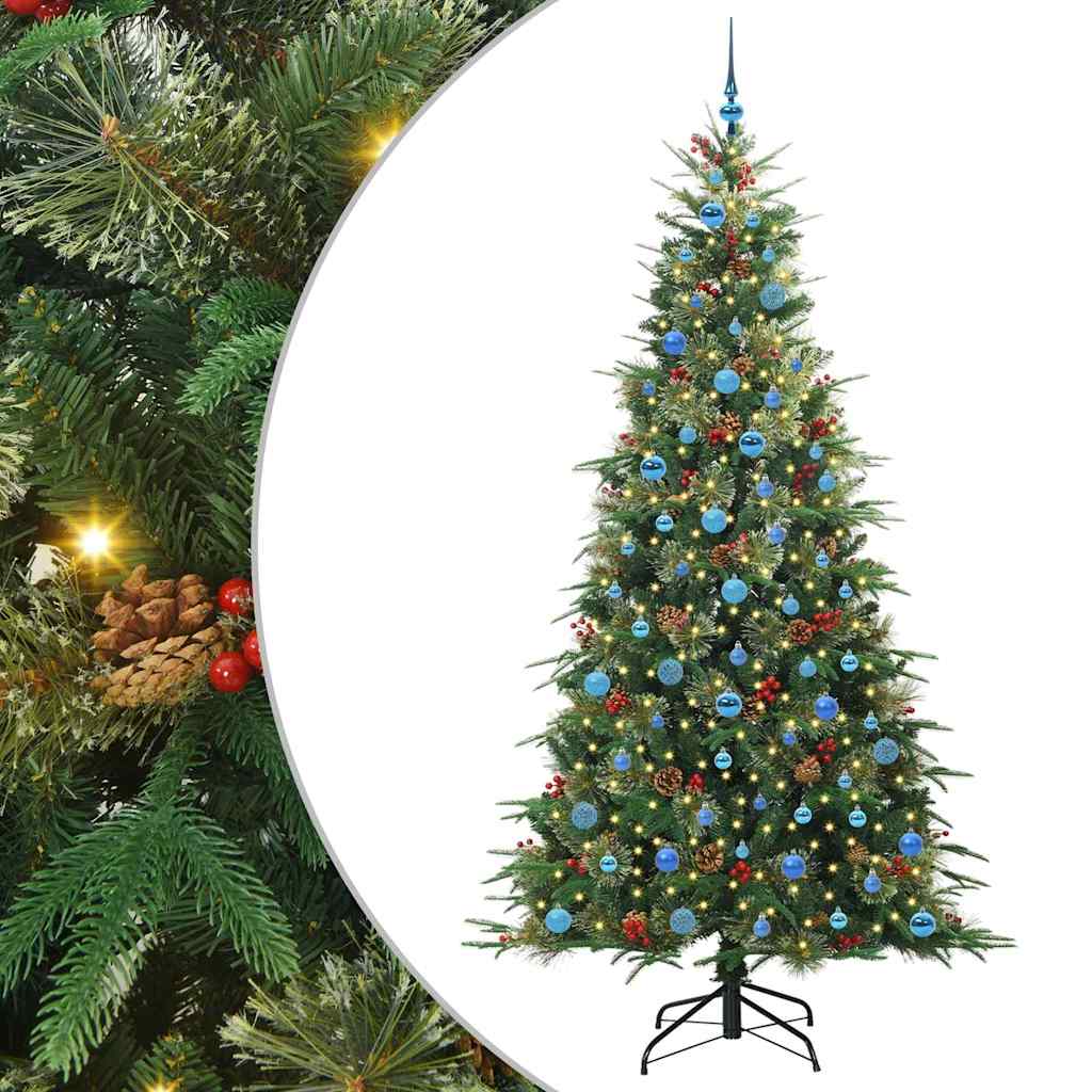 Albero di Natale Artificiale con Rami Pieghevoli Verde 240 cm 3397452
