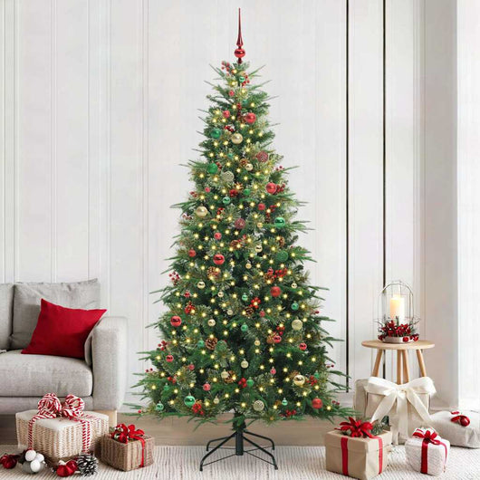 Albero di Natale Artificiale con Rami Pieghevoli Verde 240 cm 3397453