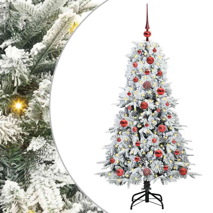 Albero di Natale Artificiale-Albero Natalizio con Rami Pieghevoli Bianco 120 cm 117999