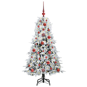 Albero di Natale Artificiale-Albero Natalizio con Rami Pieghevoli Bianco 120 cm 117999