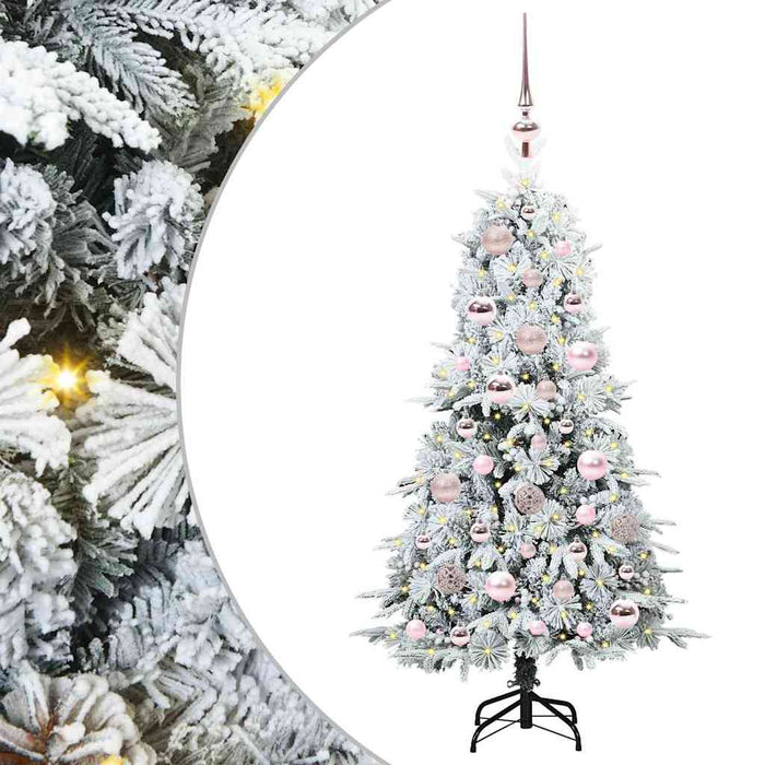 Albero di Natale Artificiale-Albero Natalizio con Rami Pieghevoli Bianco 120 cm 774187