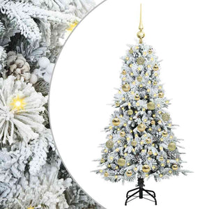 Albero di Natale Artificiale-Albero Natalizio con Rami Pieghevoli Bianco 120 cm 417875