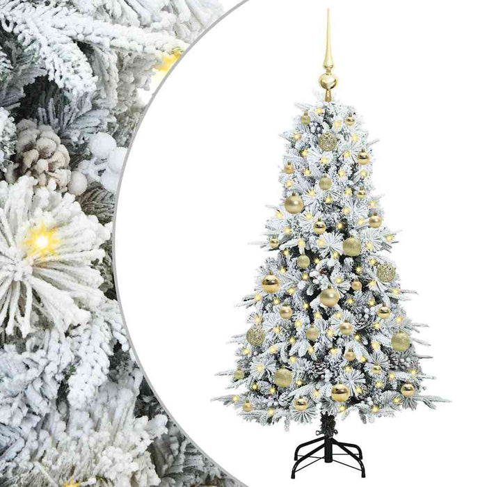 Albero di Natale Artificiale-Albero Natalizio con Rami Pieghevoli Bianco 120 cm 417875