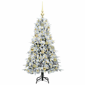 Albero di Natale Artificiale-Albero Natalizio con Rami Pieghevoli Bianco 120 cm 417875
