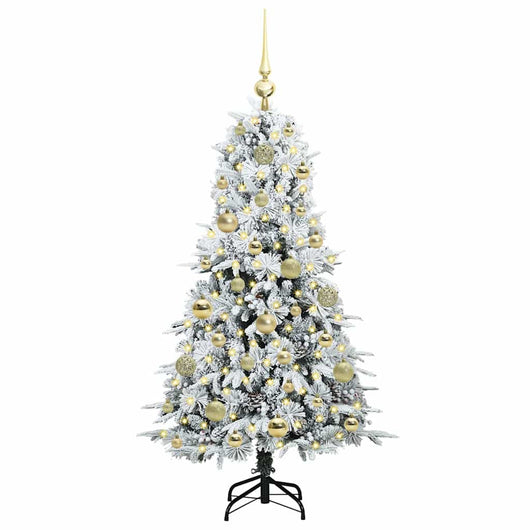 Albero di Natale Artificiale-Albero Natalizio con Rami Pieghevoli Bianco 120 cm 417875