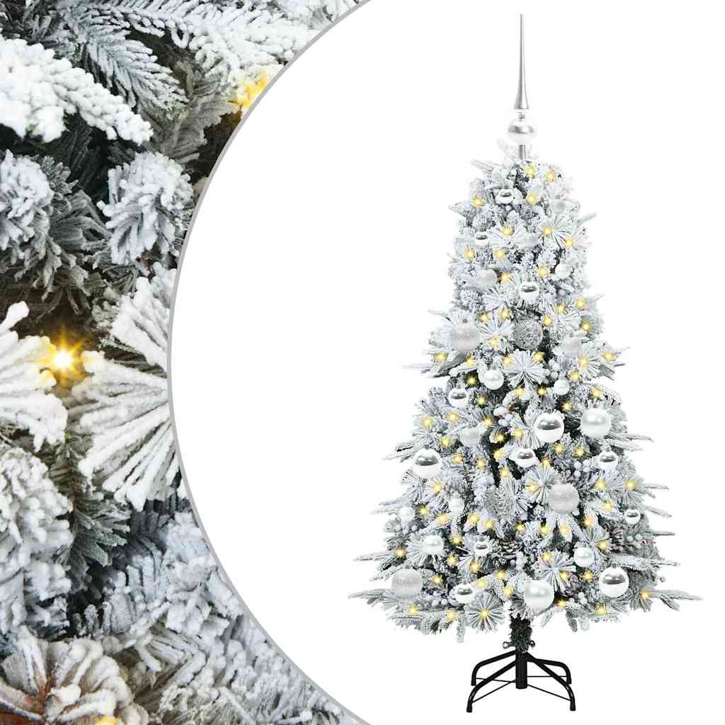 Albero di Natale Artificiale-Albero Natalizio con Rami Pieghevoli Bianco 120 cm 749493