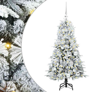 Albero di Natale Artificiale-Albero Natalizio con Rami Pieghevoli Bianco 120 cm 749493