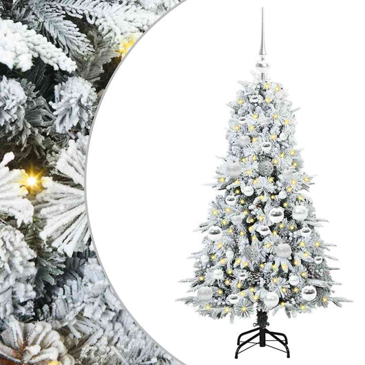 Albero di Natale Artificiale-Albero Natalizio con Rami Pieghevoli Bianco 120 cm 749493