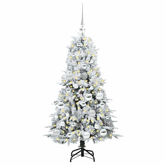 Albero di Natale Artificiale-Albero Natalizio con Rami Pieghevoli Bianco 120 cm 749493